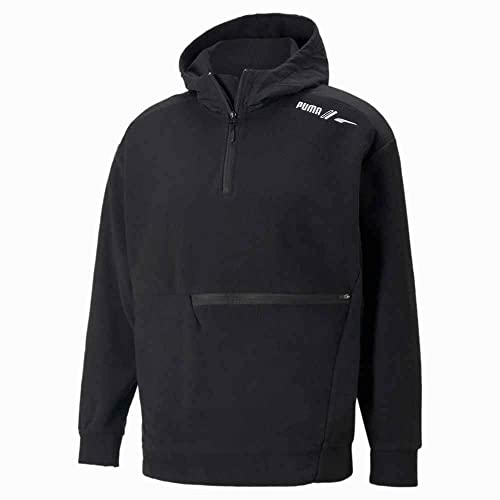 PUMA Polarfleece Pullover mit Kapuze für Herren, Größe:M, Farbe:Schwarz von PUMA