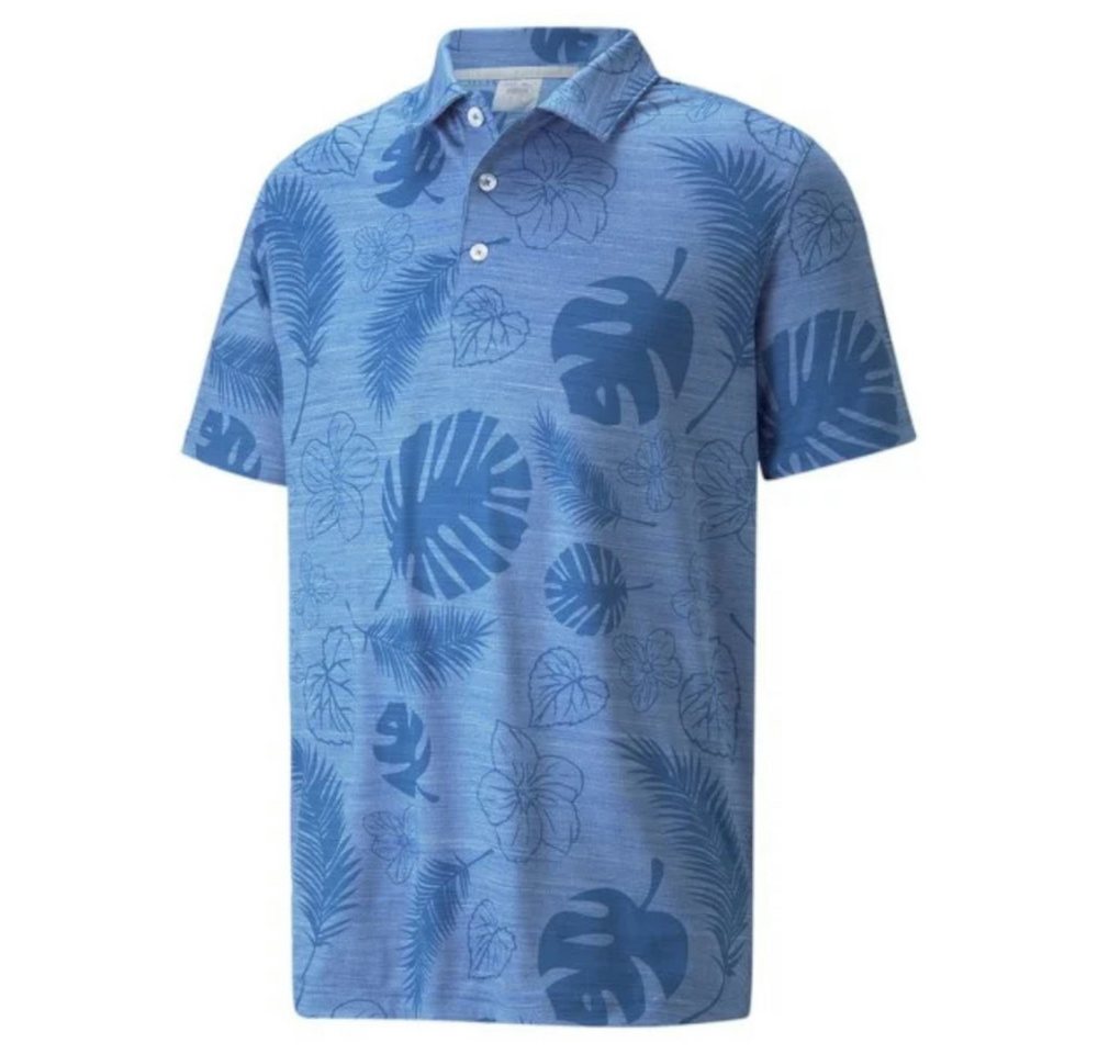 PUMA Poloshirt Puma Golf Polo Cloudspun 'Leaves 'n' Flowers' Kobaltblau Herren von PUMA