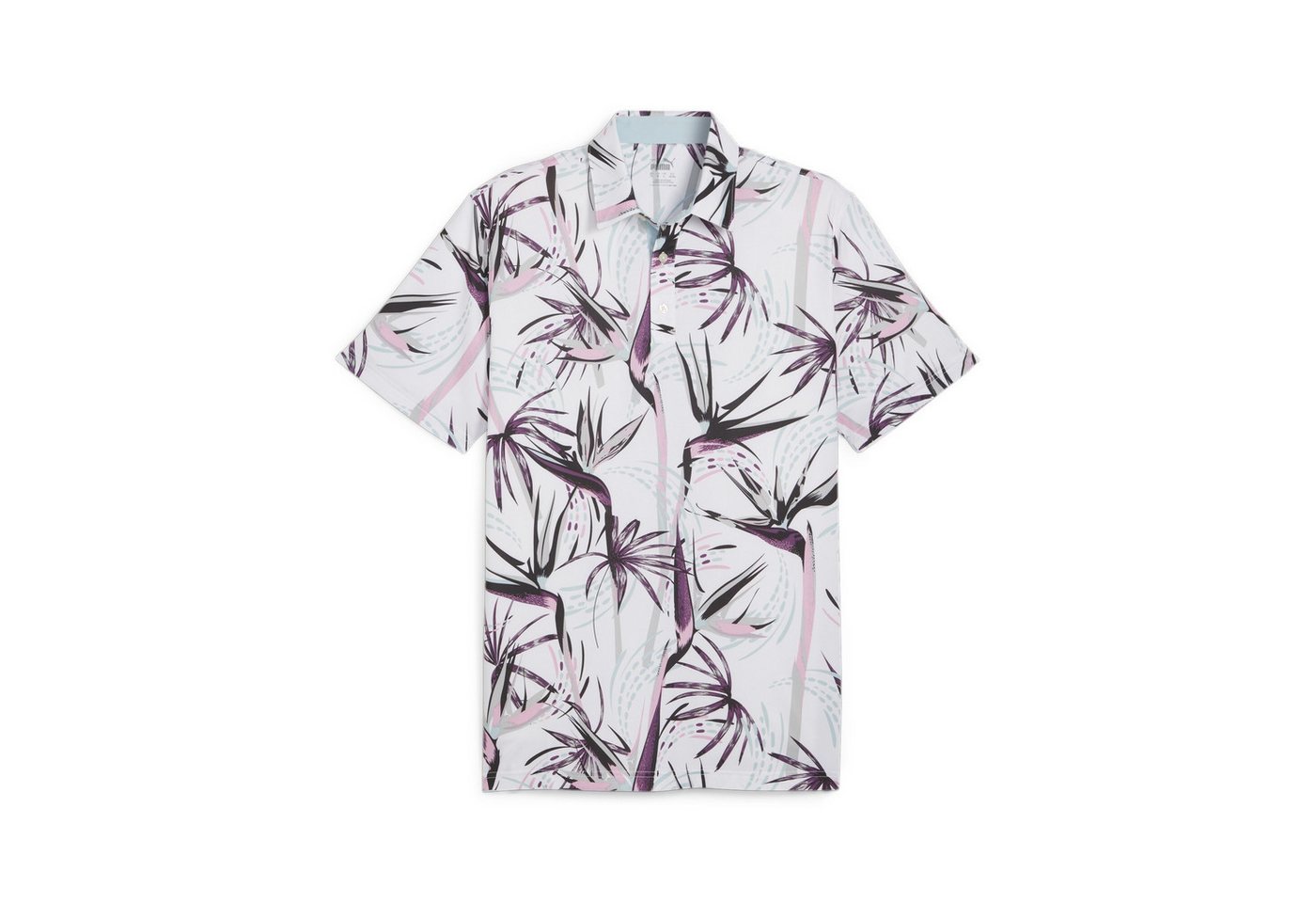 PUMA Poloshirt Puma Golf Polo MATTR Birds of Paradise Weiß Herren von PUMA