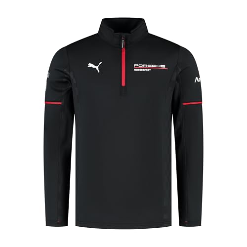 PUMA Porsche Motorsport Herren Pullover mit 1/4 Reißverschluss - Schwarz - Größe: XS von PUMA