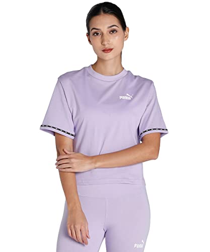 PUMA Damen Power Tape T-Shirt LVivid Violet Purple von PUMA