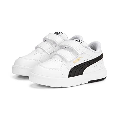 PUMA Puma Evolve Court V Inf, Scarpe da Ginnastica Unisex - Bimbi 0-24, Multicolore (Multicolore Puma White Puma Black Puma Gold), 27 EU von PUMA