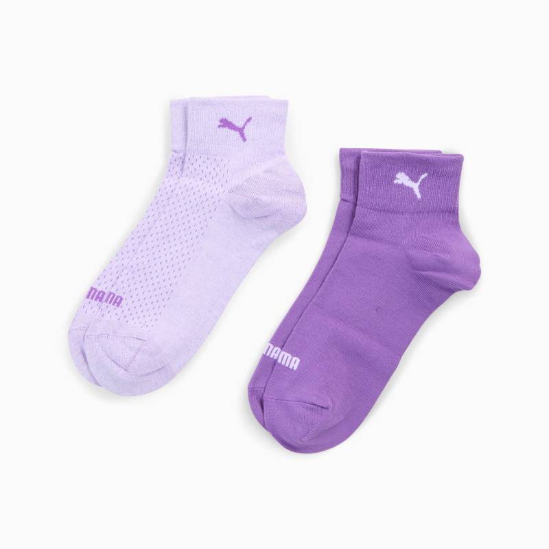 PUMA Quarter-Socken 2er-Pack Damen, Lila, Größe: 35-38, Kleidung von PUMA