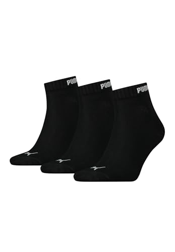 PUMA Quarter Socken 3er Pack Quarter, Unisex, Schwarz, UK 2.5-5 von PUMA