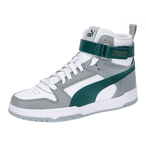 PUMA RBD Game JR Sneaker, White-Malachite-COOL MID Gray-Gold, 36 EU von PUMA