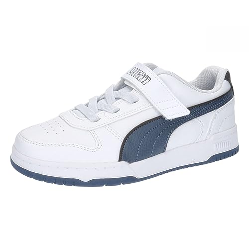 PUMA RBD Game Low AC+PS Sneaker, White-Inky Blue-Dark Coal Team Gold, 28 EU von PUMA