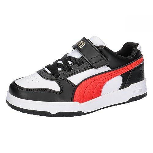 PUMA Unisex Kinder Rbd Game Low Ac+ps Sneaker, Puma White For All Time Red Puma Black Puma Gold, 28 EU von PUMA