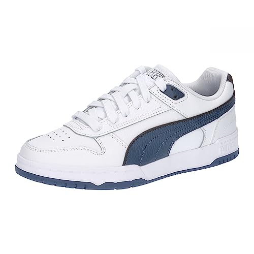 PUMA RBD Game Low JR Sneaker, White-Inky Blue-Dark Coal Team Gold, 37.5 EU von PUMA