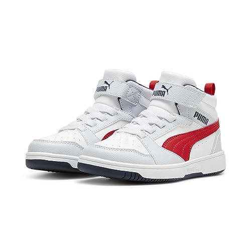 PUMA Rebound V6 Mid AC+ PS Sneaker, Silver Mist-Club Navy-for All Time Red, 31 EU von PUMA