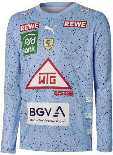 PUMA RNL Rhein Neckar Löwen Home GK Langarm Torhüter Heimtrikot Trikot Jersey LS 22/23 HBL hellblau 771701-04 (as3, Alpha, s, Regular, Regular) von PUMA