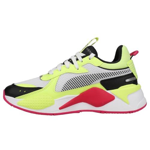 PUMA RS-X Electric Lights Womens Sneakers in White/Fizzy Yellow/Black, Size 6.5 von PUMA