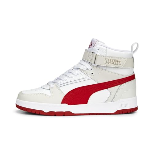 PUMA Unisex Kids' Fashion Shoes RBD GAME JR Trainers & Sneakers, PUMA WHITE-FOR ALL TIME RED-FEATHER GRAY-PUMA GOLD, 38 von PUMA