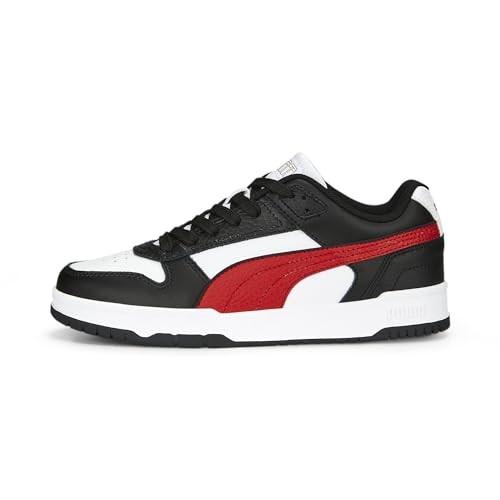 PUMA Unisex Kids' Fashion Shoes RBD GAME LOW JR Trainers & Sneakers, PUMA WHITE-FOR ALL TIME RED-PUMA BLACK-PUMA GOLD, 37.5 von PUMA