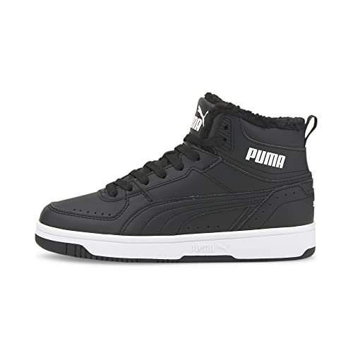 PUMA Rebound Joy FUR JR Sneaker, Black White, 37.5 EU von PUMA