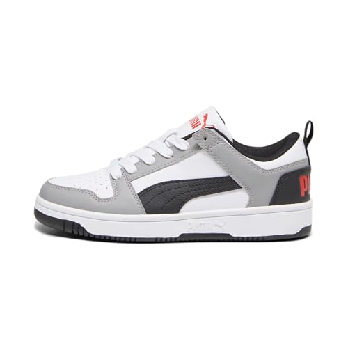 PUMA Rebound Layup Lo Sl Jr Sneaker, Mehrfarbig (White Black Concrete Gray for All Time Red), 38.5 EU von PUMA