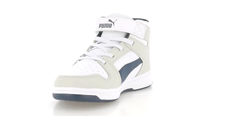 PUMA Rebound Layup Sl V Ps Sneaker, Mehrfarbig (White Persian Blue Sedate Gray Hot Heat), 34 EU von PUMA