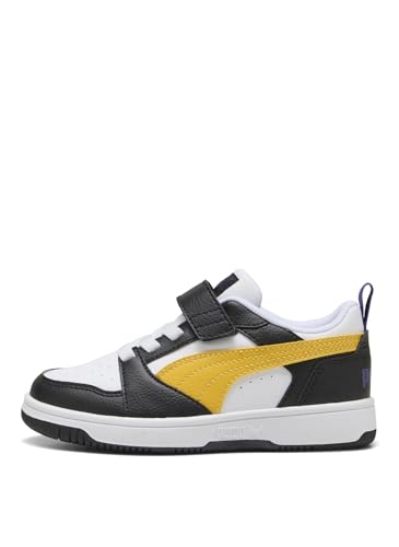 PUMA Rebound V6 LO AC+ PS Sneaker, Black-Yellow Sizzle White, 32 EU von PUMA