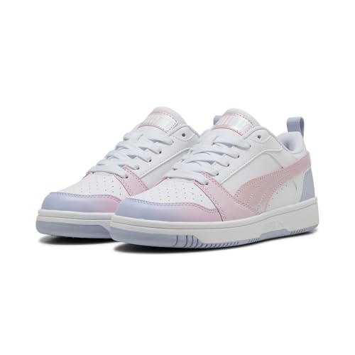 PUMA Rebound V6 LO Blurry Dreams JR Sneaker, White-Rose Mauve-COOL Weather, 37.5 EU von PUMA