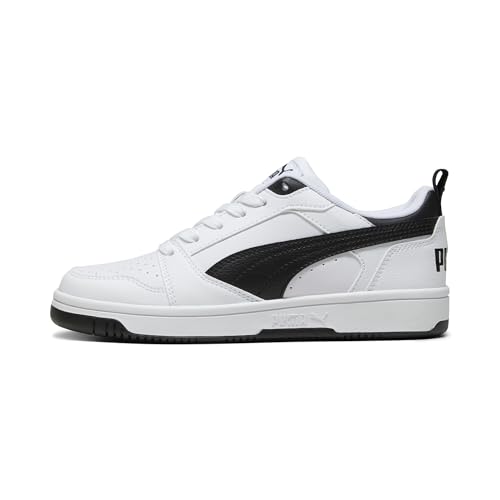 PUMA Unisex Kinder Rebound V6 Lo Jr Sneaker, Puma White Puma Black Puma Black, 39 EU von PUMA