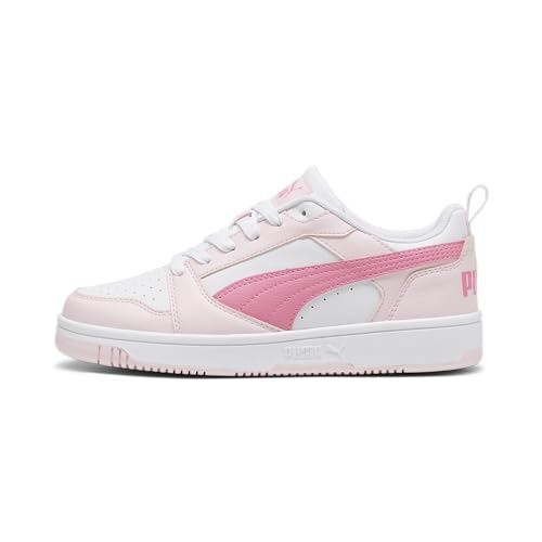PUMA Unisex Kinder Rebound V6 Lo Jr Turnschuhe, White Fast Pink Whisp Of Pink, 37.5 EU von PUMA