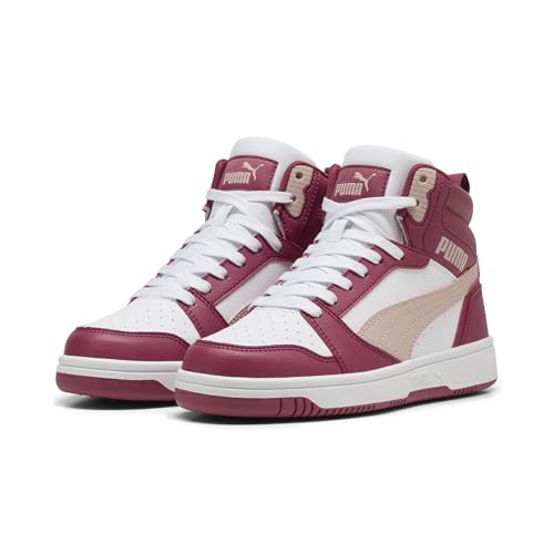PUMA Rebound V6 MID JR Sneaker, Port-Rose Quartz White, 38 EU PUMA Rebound V6 MID JR Sneaker, Port-Rose Quartz White, 38 EU von PUMA