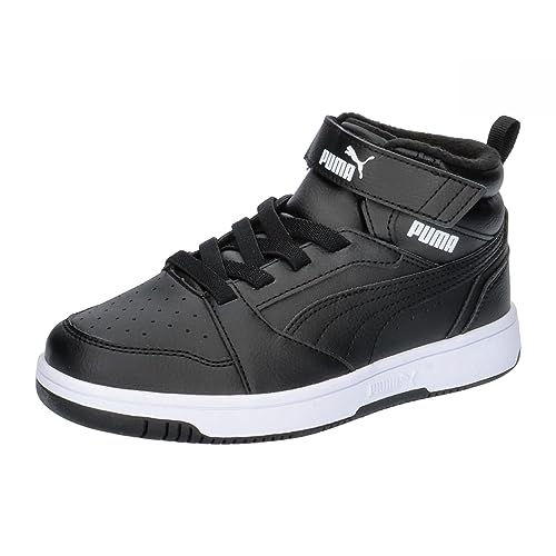 PUMA Rebound V6 MID WTR AC+ PS Sneaker, Shadow Gray Black White, 34 EU von PUMA