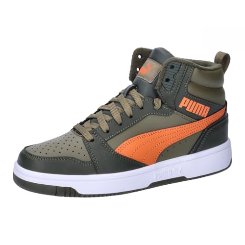 PUMA Rebound V6 Mid WTR Jr Sneaker, Dark Olive-Maple Syrup Olive, 37 EU von PUMA
