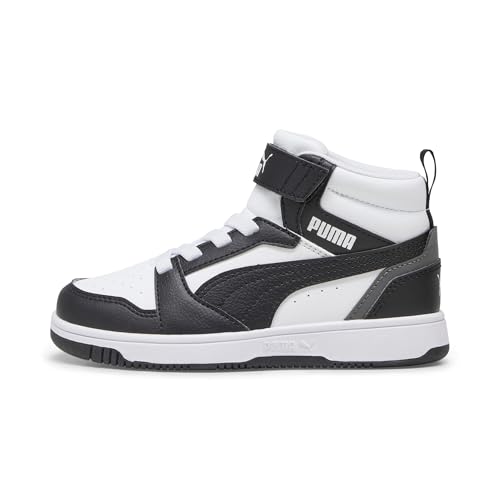 PUMA Rebound V6 Mid AC+ PS Sneaker, White Black-Shadow Gray, 34.5 EU von PUMA