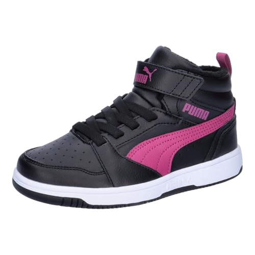 PUMA Rebound V6 Mid WTR AC+ PS Sneaker, Black-Magenta Gleam White, 30 EU von PUMA