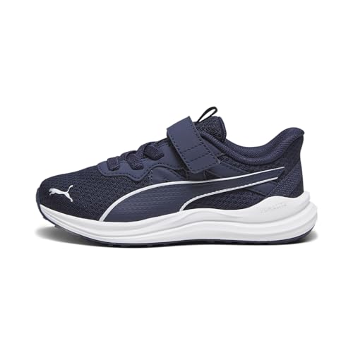 PUMA Kinder Reflect Lite Laufschuhe 35Navy White Silver Blue von PUMA