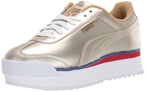 PUMA Roma Amor Rainbow Damen-Sneaker, Team Gold/Weiß/Surf The Web, 38 EU von PUMA