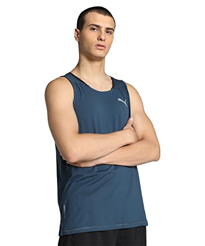 PUMA Herren Run Cloudspun Singlet Laufbekleidung Tank-Top Blau - XL von PUMA