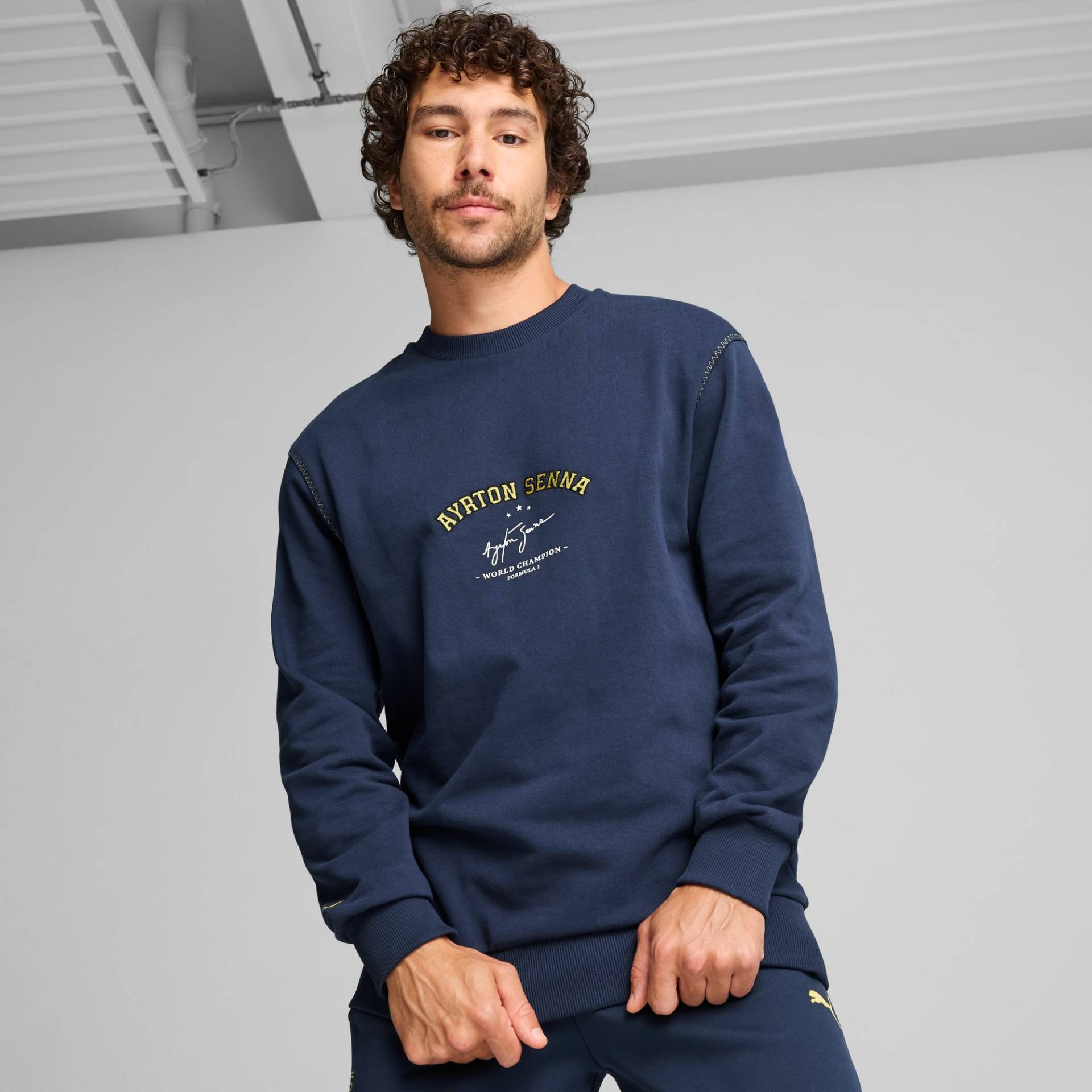 PUMA SENNA A VIDA Sweatshirt Herren, Blau, Größe: XS, Kleidung von PUMA