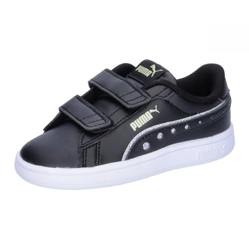 Puma Unisex Kids Puma Smash 3.0 Dance Party V Inf Sneakers, Puma Black-Puma Silver-Green Illusion, 25 EU von PUMA