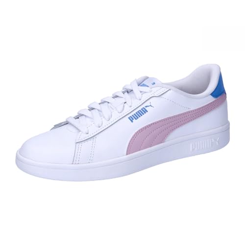 PUMA Smash 3.0 L Jr Sneaker, White-Grape Mist-Blue Skies, 37 EU von PUMA
