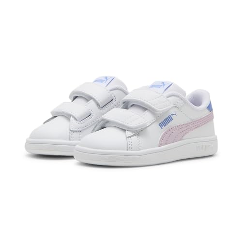 PUMA Unisex Baby Smash 3.0 L V Inf Turnschuhe, Puma White Grape Mist Blue Skies, 26 EU von PUMA