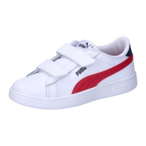 PUMA Unisex Kinder Smash 3.0 L V Ps Turnschuhe, Puma White Club Red Club Navy, 31 EU von PUMA