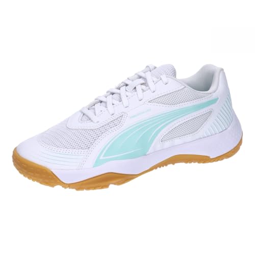PUMA Unisex Kinder Solarflash Iii Jr Indoor Court Shoe, Puma White Electric Peppermint, 29 EU PUMA Unisex Kinder Solarflash Iii Jr Indoor Court Shoe, Puma White Electric Peppermint, 29 EU von PUMA