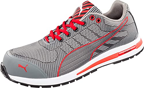 PUMA Safety 25459-42355 Xelerate Knit Low 643070-40 Sicherheitsschuh S1P Groeße: 40 Grau, Rot 1 Paar, EU, 40 EU von PUMA