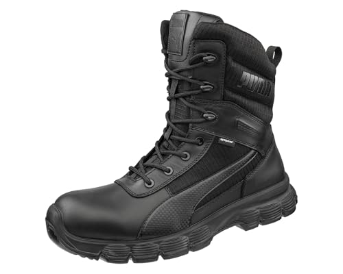 PUMA Safety Kommando RB LR8 Zip - Herren Einsatzstiefel – knöchelhohe Stiefel mit Laufsohle – Bequeme Tactical Boots für Indoor & Outdoor Schwarz Größe 47 von PUMA