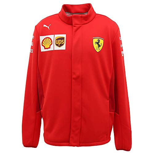 PUMA Scuderia Ferrari 763021 02 Herren-Softshell-Jacke, langärmelig, Reißverschluss, Rot, rot, L von PUMA