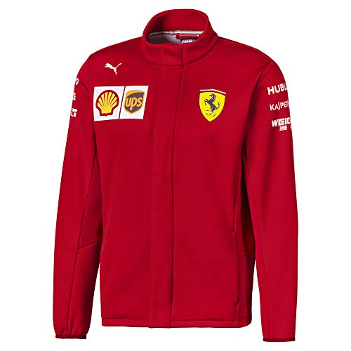 PUMA Scuderia Ferrari 763021 02 Herren-Softshell-Jacke, langärmelig, Reißverschluss, Rot, rot, XL von PUMA