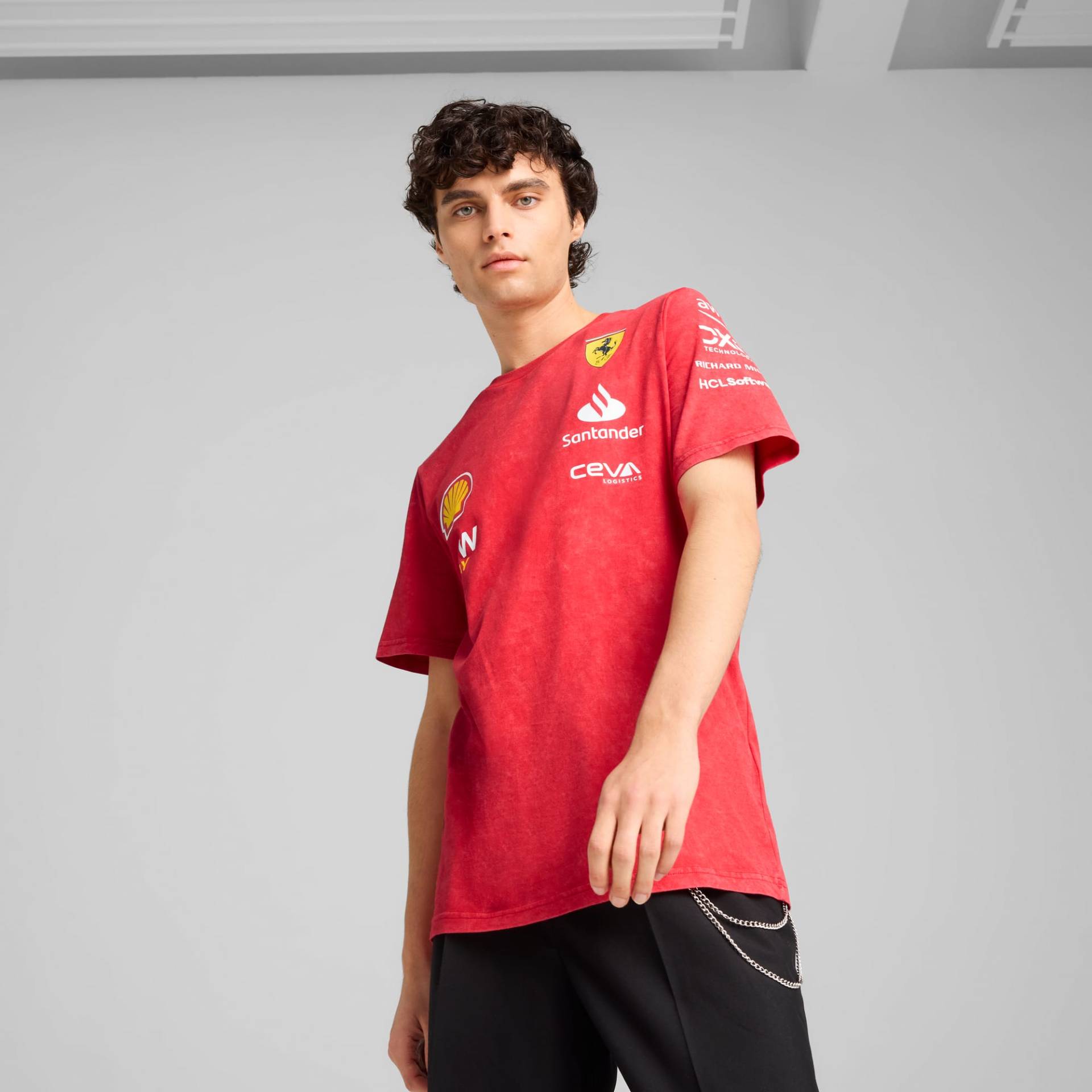 PUMA Scuderia Ferrari Desert Sun Replica Team T-Shirt Herren, Rot, Größe: XXL, Kleidung von PUMA