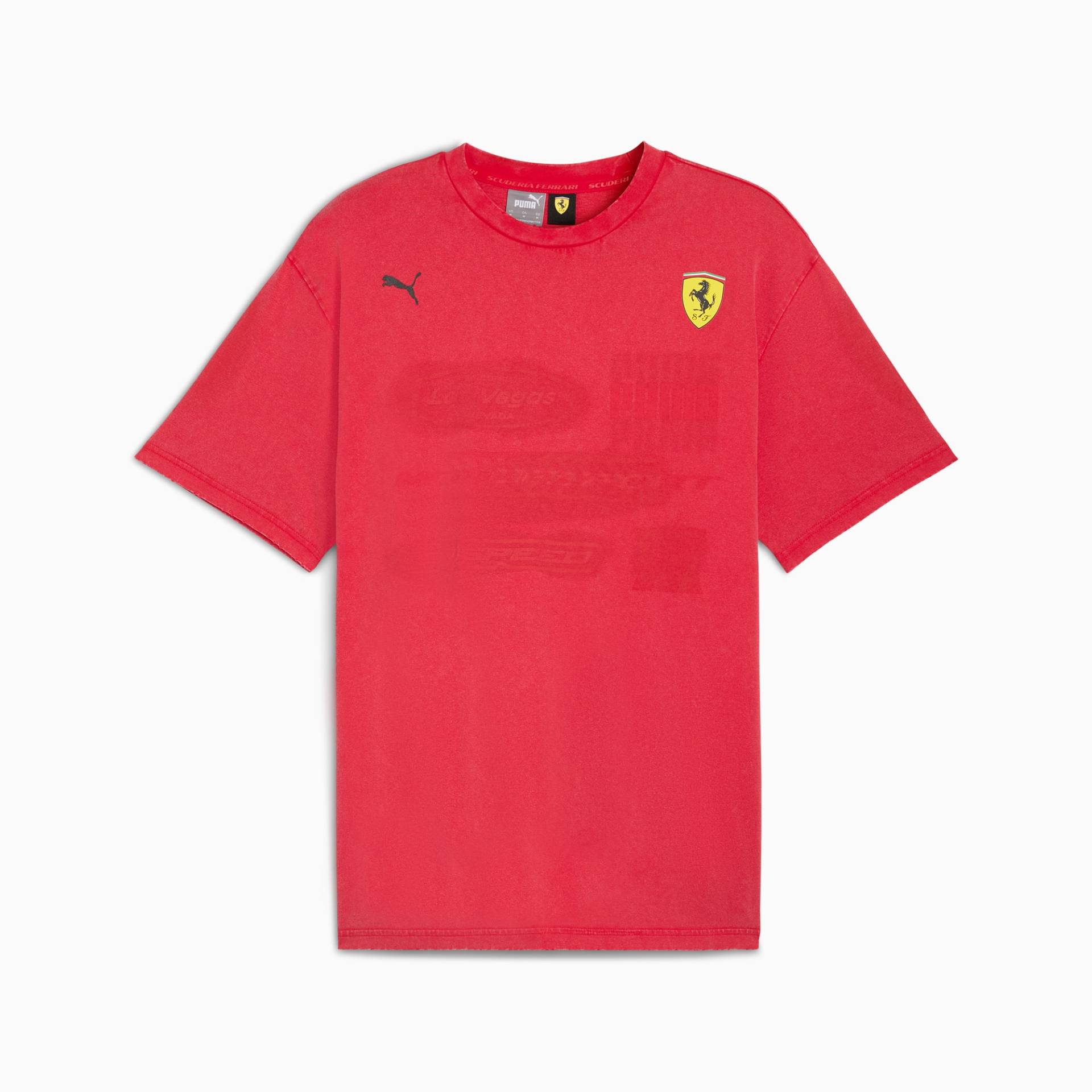 PUMA Scuderia Ferrari Desert Sun T-Shirt Herren, Rot, Größe: XL, Kleidung von PUMA