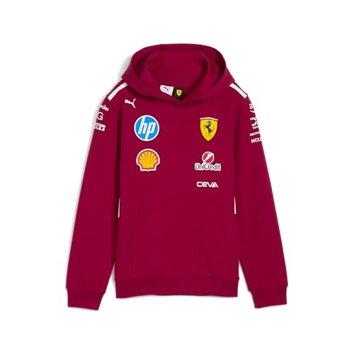 PUMA Scuderia Ferrari F1 2025 Kinder Team Hoodie - Rot - Größe: 116 von PUMA
