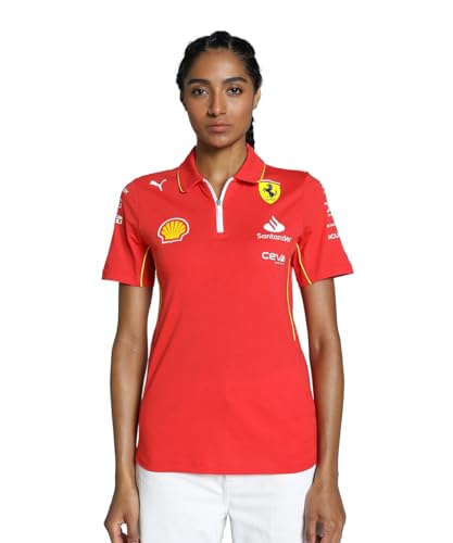 PUMA Scuderia Ferrari F1 Damen 2024 Team Polo Brennt Rot - Größe: Groß von PUMA