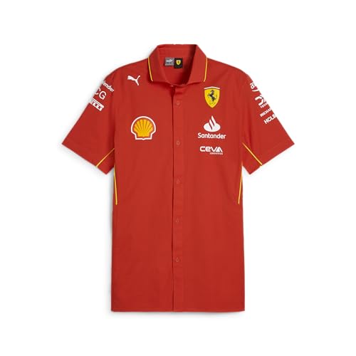 PUMA Scuderia Ferrari F1 Herren 2024 Team Hemd Brennt Rot - Größe: Groß von PUMA