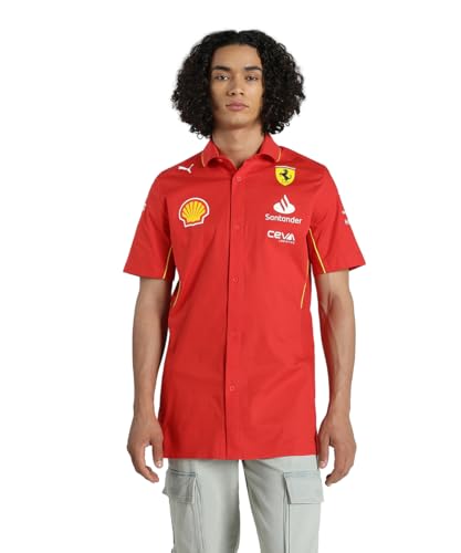 PUMA Scuderia Ferrari F1 Herren 2024 Team Hemd Brennt Rot - Größe: Groß von PUMA