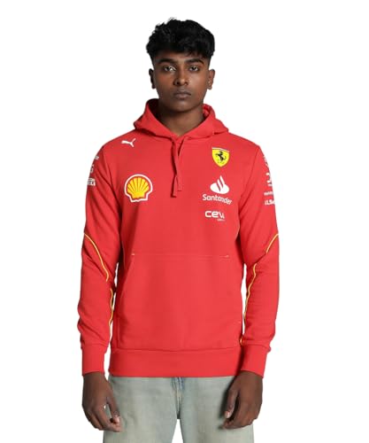 PUMA Scuderia Ferrari F1 Herren 2024 Team Kapuzenpulli Brennt Rot - Größe: X-Klein von PUMA