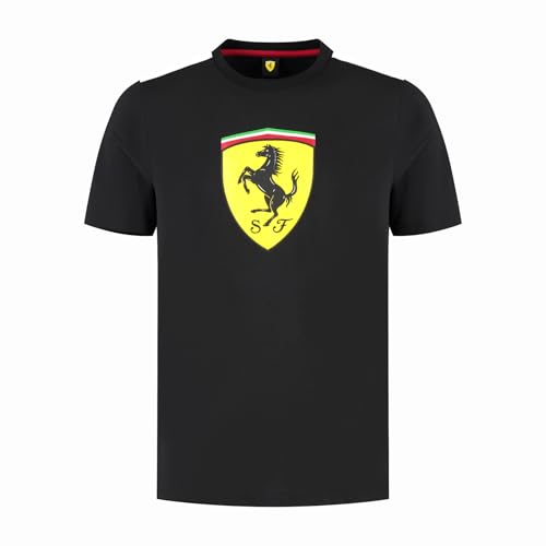 PUMA Scuderia Ferrari F1 Herren-T-Shirt mit großem Scudetto - Logo - Schwarz - Größe: S von PUMA